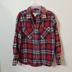 💚 3/$10 Cherokee Flannel Plaid Shirt.  KC12